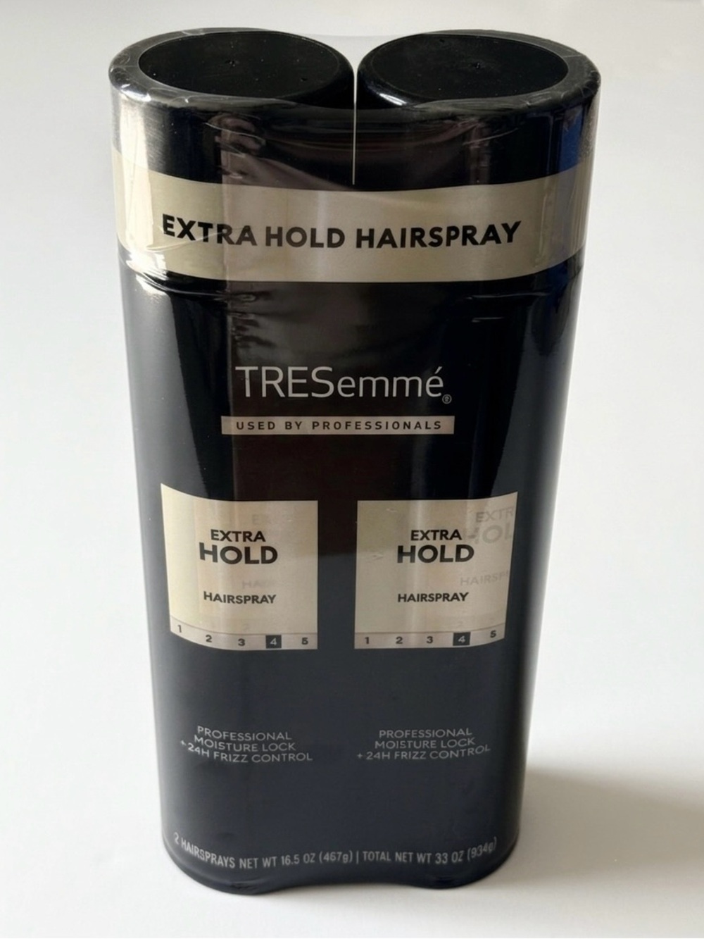 TRESemmé Extra Hold Hairspray 2-Pack 16.5 oz Cans (33 oz) Professional Style New